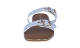 WOMAN'S SHOES WHITE PU LEATHER SANDALS EVERY-03