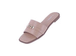 WOMAN'S SHOES NUDE/PU/LEATHER SANDALS FAIRFAX-1