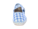 WOMAN'S SHOES BLUE CAN/RAFFIA SHOES FALLON-1