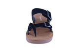 WOMAN'S SHOES BLACK NUB SANDALS FARON-29