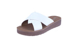 WOMAN'S SHOES WHITE PU LEATHER SANDAL FOREST-16