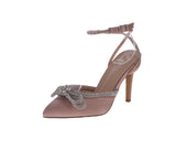 WOMAN'S SHOES BLUSH SATIN/GLITTER HEELS FREYA-5