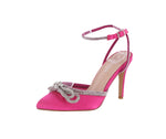 WOMAN'S SHOES FUCHSIA SATIN/GLITTER HEELS FREYA-5