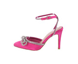 WOMAN'S SHOES FUCHSIA SATIN/GLITTER HEELS FREYA-5