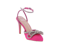 WOMAN'S SHOES FUCHSIA SATIN/GLITTER HEELS FREYA-5