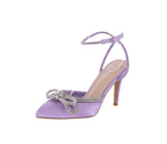 WOMAN'S SHOES LAVENDER SATIN/GLITTER HEELS FREYA-5