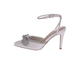 WOMAN'S SHOES WHITE PU/GLITTER HEELS FREYA-5