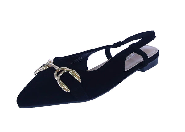 WOMAN'S FLATS BLACK NUB GARNER-33