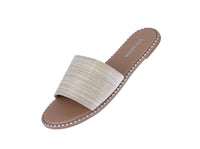 WOMAN'S SHOES BEIGE RFAFFIA SANDALS GATETH-1