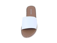 WOMAN'S SHOES WHITE PU LEATHER SANDALS GATETH-1