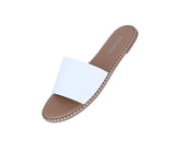 WOMAN'S SHOES WHITE PU LEATHER SANDALS GATETH-1