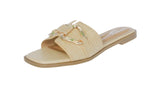 WOMAN'S SHOES BEIGE RAFFIA SANDALS GELATO-35