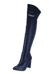 WOMAN'S SHOES BLACK PU LEATHER BOOTS GELSEY-1