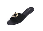 WOMAN'S SHOES BLACK NUB SANDALS GRAND-33