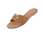 WOMAN'S SHOES TAN NUB SANDALS GRAND-33