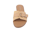 WOMAN'S SHOES BEIGE RAFFIA SANDALS GRAND-72