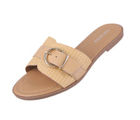 WOMAN'S SHOES BEIGE RAFFIA SANDALS GRAND-72