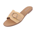 WOMAN'S SHOES BEIGE RAFFIA SANDALS GRAND-72