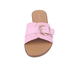 WOMAN'S SHOES PINK PU LEATHER SANDALS GRAND-72