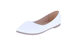 WOMAN'S SHOES WHITE PU FLATS HERA-8W