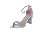 WOMEN'S SHOES SILVER GLITTER HEELS HOPEFUL-8