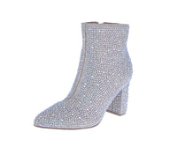 WOMAN'S SHOES CHAMPAGNE RHINESTONE BOOTIES ICEBERG-12