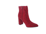 WOMAN'S SHOES RED RHINESTONE/SUEDE BOOTIES ICEBERG-12