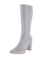 WOMAN'S SHOES SILVER RHINESTONE/GLITTER BOOTS ICEBERG-22