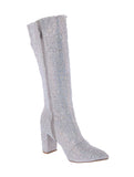 WOMAN'S SHOES SILVER RHINESTONE/GLITTER BOOTS ICEBERG-22