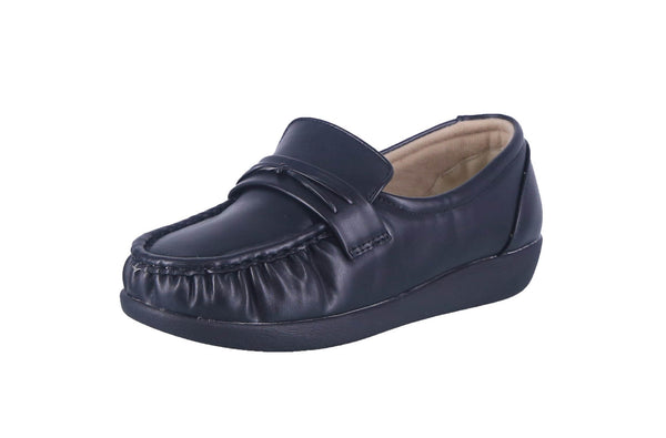 WOMAN'S SHOES BLACK PU DOCKSIDE INSPIRE-02