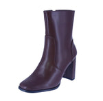 WOMAN'S BOOTIES BROWN PU LEATHER IVY-1
