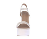 WOMAN'S SHOES WHITE PAT HEELS JASMINE-1