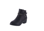 KID'S SHOES BLACK PU BOOTIES JESSI-03K