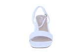 WOMAN'S SHOES WHITE PU LEATHER HEELS JOANNA-1