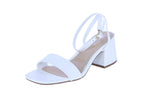 WOMAN'S SHOES WHITE PU LEATHER HEELS JOANNA-1