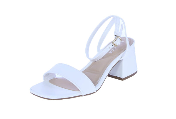 WOMAN'S SHOES WHITE PU LEATHER HEELS JOANNA-1