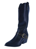 WOMAN'S SHOES BLACK PU LEATHER BOOTS JUBILEE-35