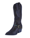 WOMAN'S SHOES BROWN PU LEATHER BOOTS JUBILEE-35