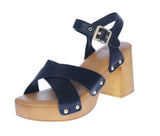 WOMAN'S SHOES BLACK PU LEATHER HEELS JUNGLE-22