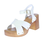WOMAN'S SHOES WHITE PU LEATHER HEELS JUNGLE-22