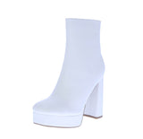 WOMAN'S BOOTIES WHITE PU KAY-1