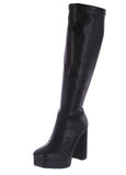 WOMAN'S BOOTS BLACK PU KAY-16