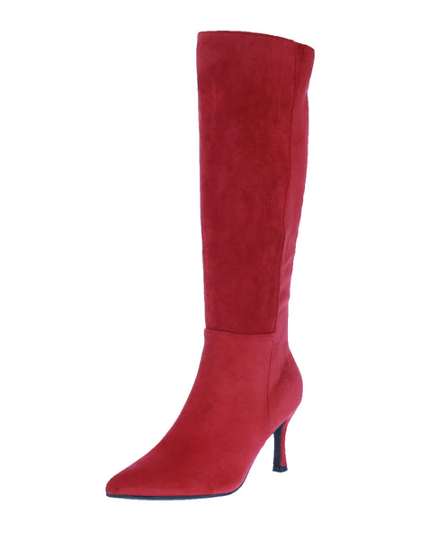 WOMAN'S SHOES RED SUEDE BOOTS KAYLEE-88