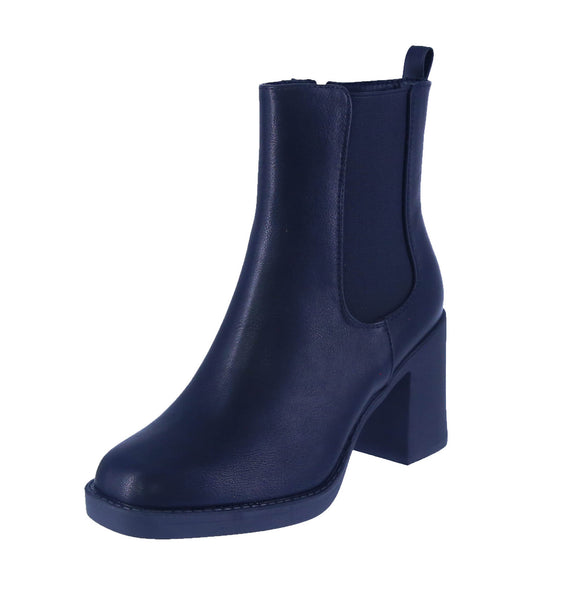 WOMAN'S SHOES BLACK PU LEATHER BOOTIES KHLOE-1