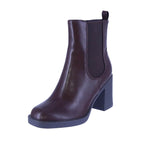 WOMAN'S SHOES BROWN PU LEATHER BOOTIES KHLOE-1