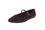 WOMAN'S BALLERINA FLATS MOCHA SUEDE KIANA