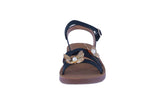 KID'S SHOES BLACK PU LEATHER SANDALS LAGOON-54K