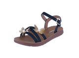 KID'S SHOES BLACK PU LEATHER SANDALS LAGOON-54K