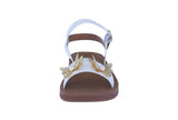 KID'S SHOES WHITE PU LEATHER SANDALS LAGOON-57K