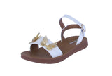 KID'S SHOES WHITE PU LEATHER SANDALS LAGOON-57K